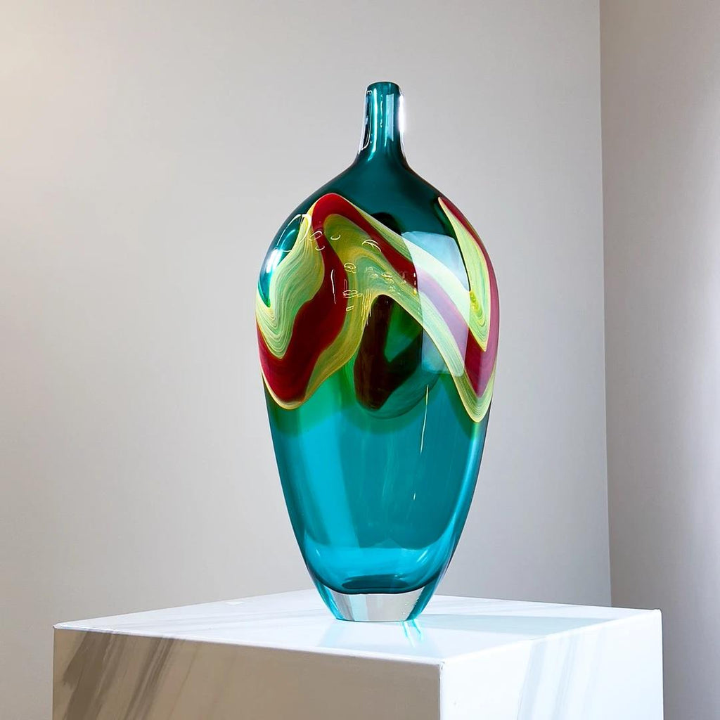 Murrana【Flow of Light】 Italian Modern Simple Light Luxury Crystal Glass Art Vase
