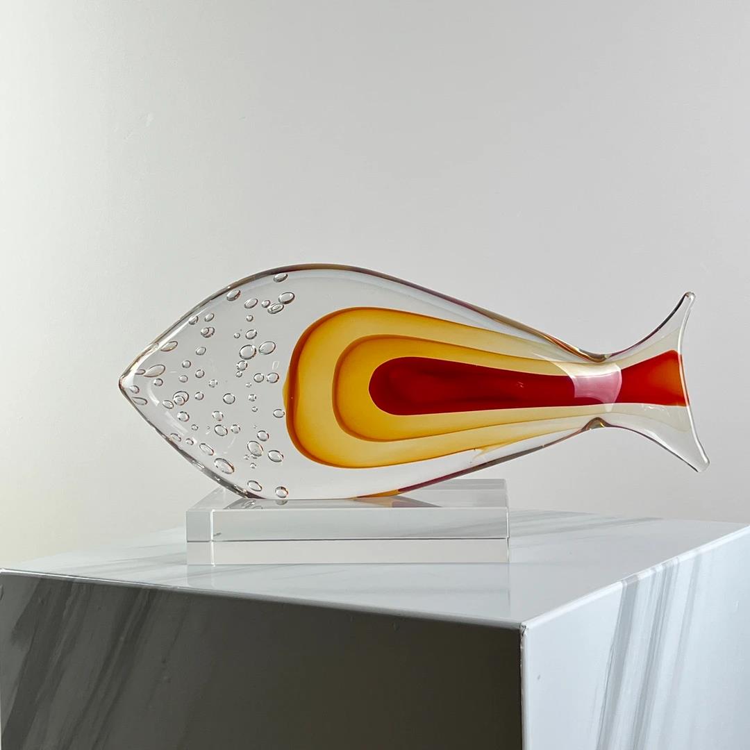 Murrana【Dancer of the Sea】Italian minimalist modern pure handmade crystal glass art ornaments