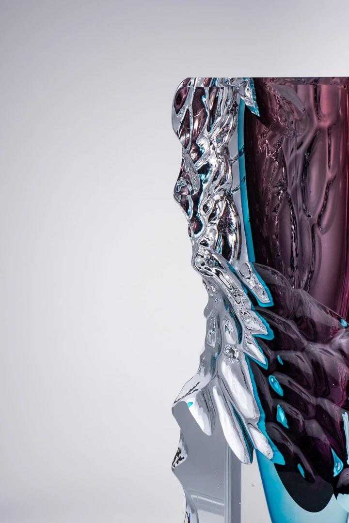 Murrana【Rhythm of Waves】 Italian minimalist modern simple crystal glass art flower vase ornaments