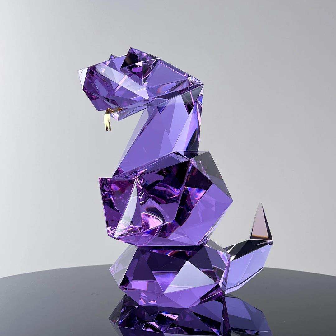 Murrana【Serpent of Elegance】 Italian minimalist modern luxury simple crystal glass art ornaments