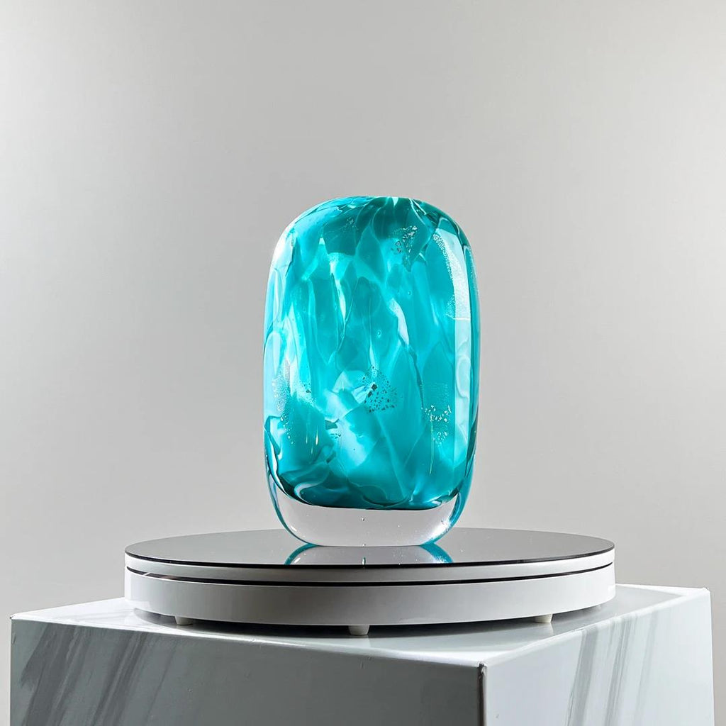 Murrana【Rhythm of the Ocean】Italian minimalist modern light luxury simple art crystal glass flower vase ornaments