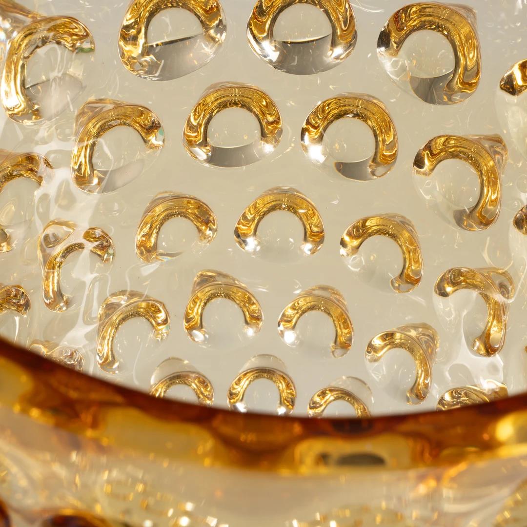 Murrana 【Amber Radiance】 Italian minimalist luxury modernism high-end handmade flower vase