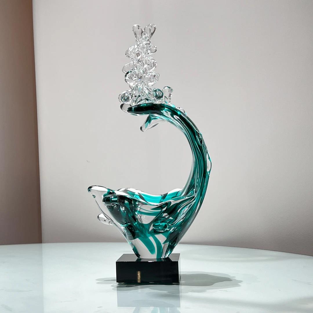 Murrana【Surge of Life】New Chinese modernist light luxury pure handmade crystal glass art ornaments