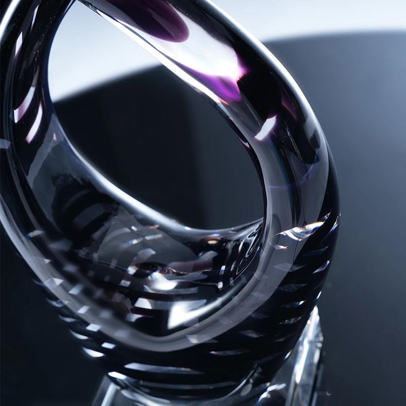 Murrana【Everflow】Handcrafted Crystal Glass Sculpture – Creative Desk Ornament Inspired by the Infinity Symbol with Meaningful Significance