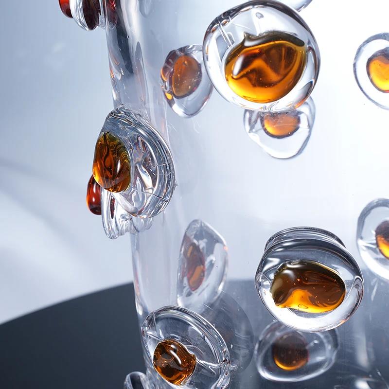Murrana【Bubbles of Memory】 Crystal & Coloured Glaze Vase – High-End Home Décor Piece
