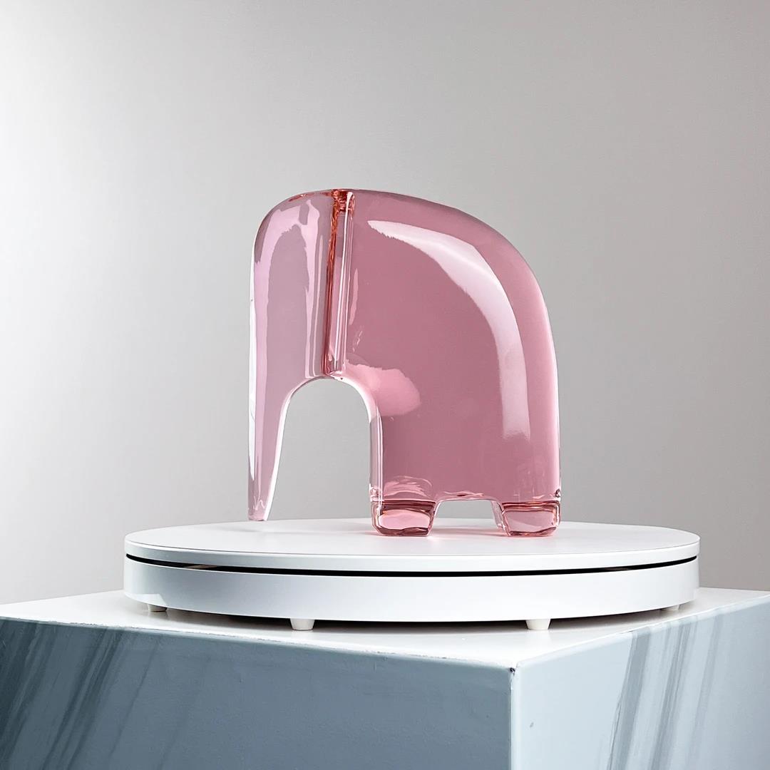 Murrana【Still Elephant】 Italian minimalist modern luxury pure handmade crystal glass art ornaments