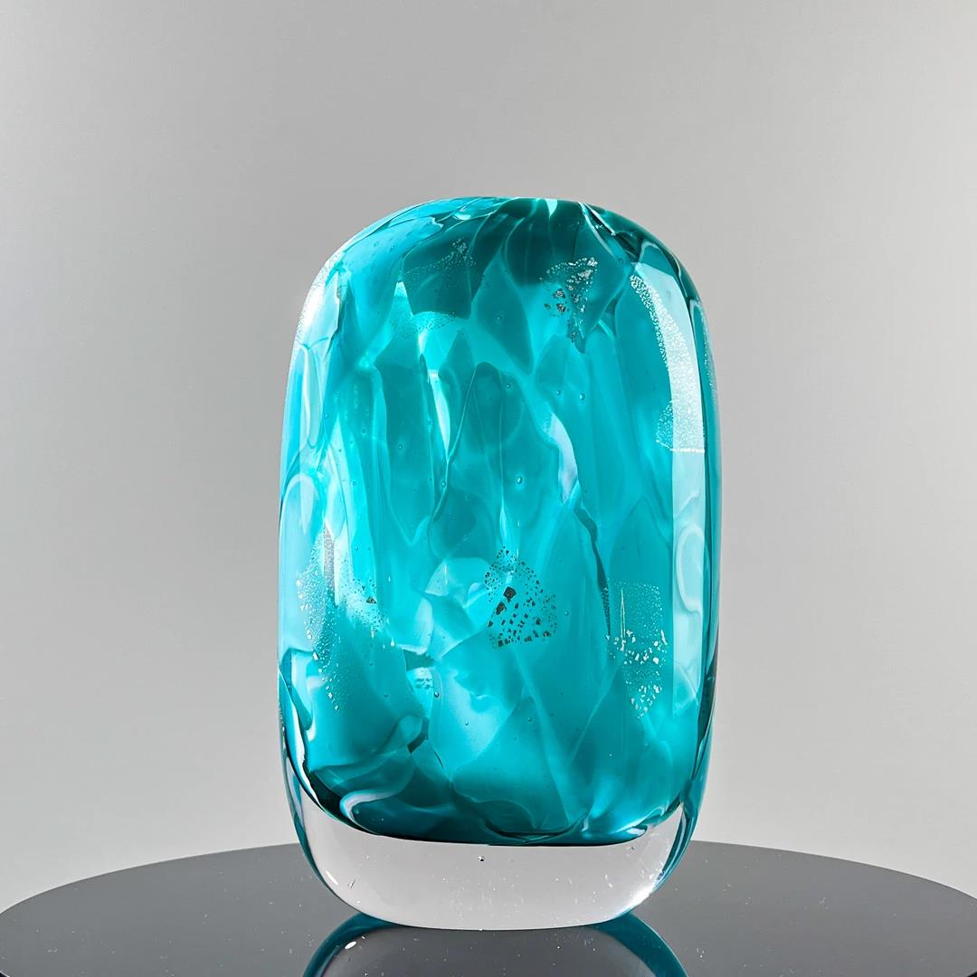 Murrana【Rhythm of the Ocean】Italian minimalist modern light luxury simple art crystal glass flower vase ornaments