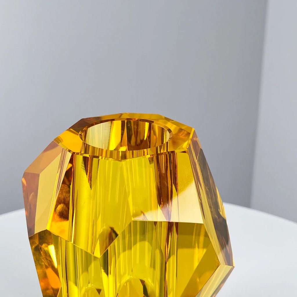 Murrana【Core Prism】 Italian minimalist modern light luxury simple crystal glass small vase