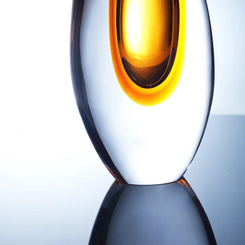 Murrana【Luminous Duality】Luxe Glass Vase – French Vintage-Style Hydroponic Floral Decor for Living Room