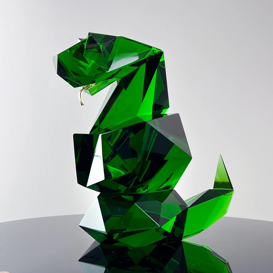 Murrana【Serpent of Elegance】 Italian minimalist modern luxury simple crystal glass art ornaments