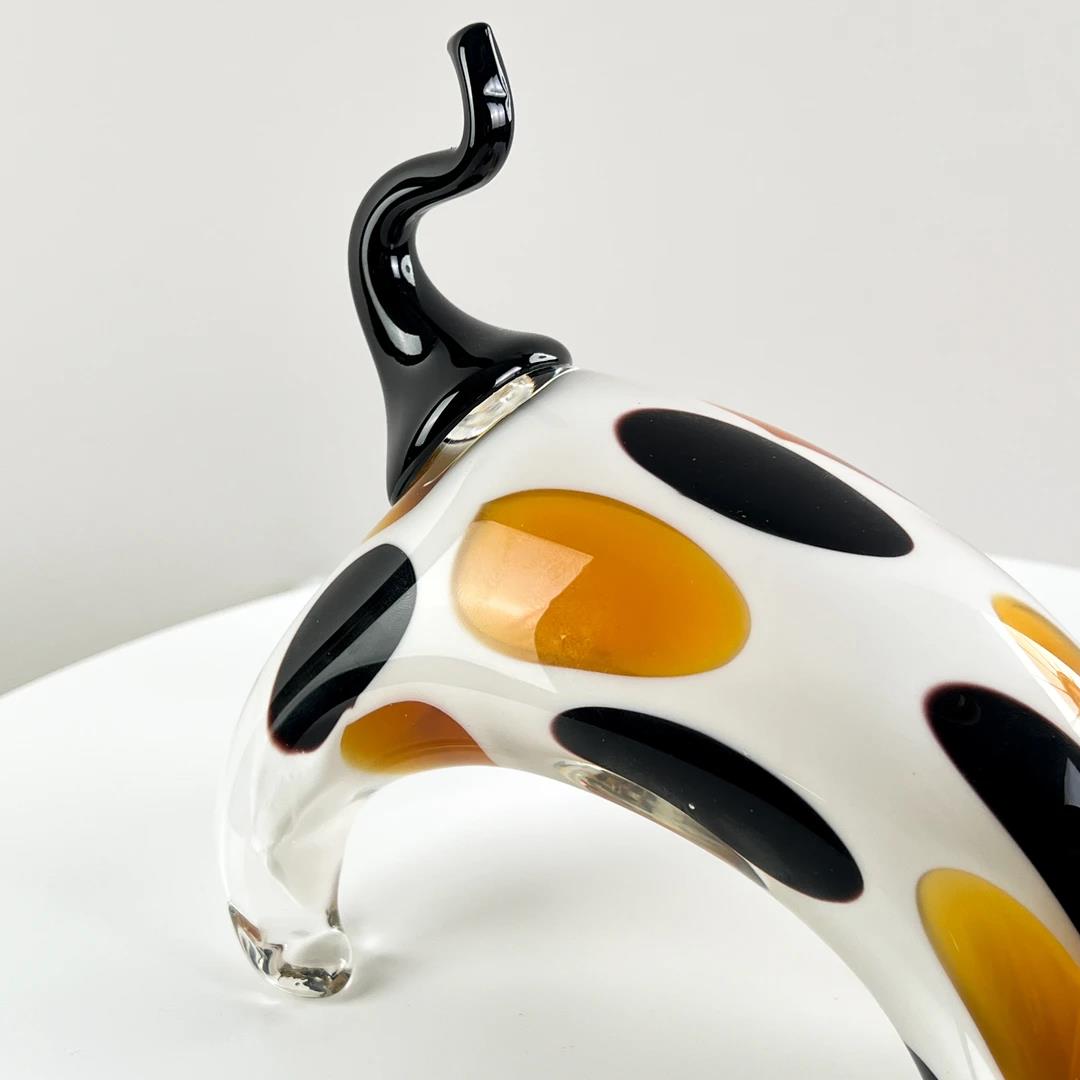 Murrana 【Playful Pup】 New Chinese traditional aesthetics light luxury high-end handmade glass art animal ornaments