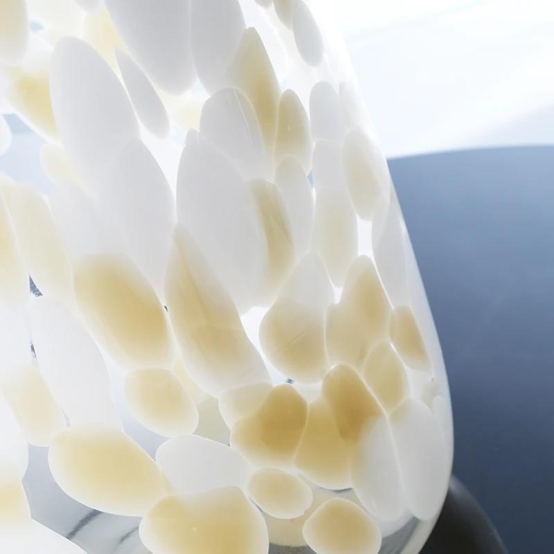 Murrana【Breath of Nature】Handcrafted Crystal Glass Vase – Fresh Floral Artpiece for Dining Table and Living Room Decor