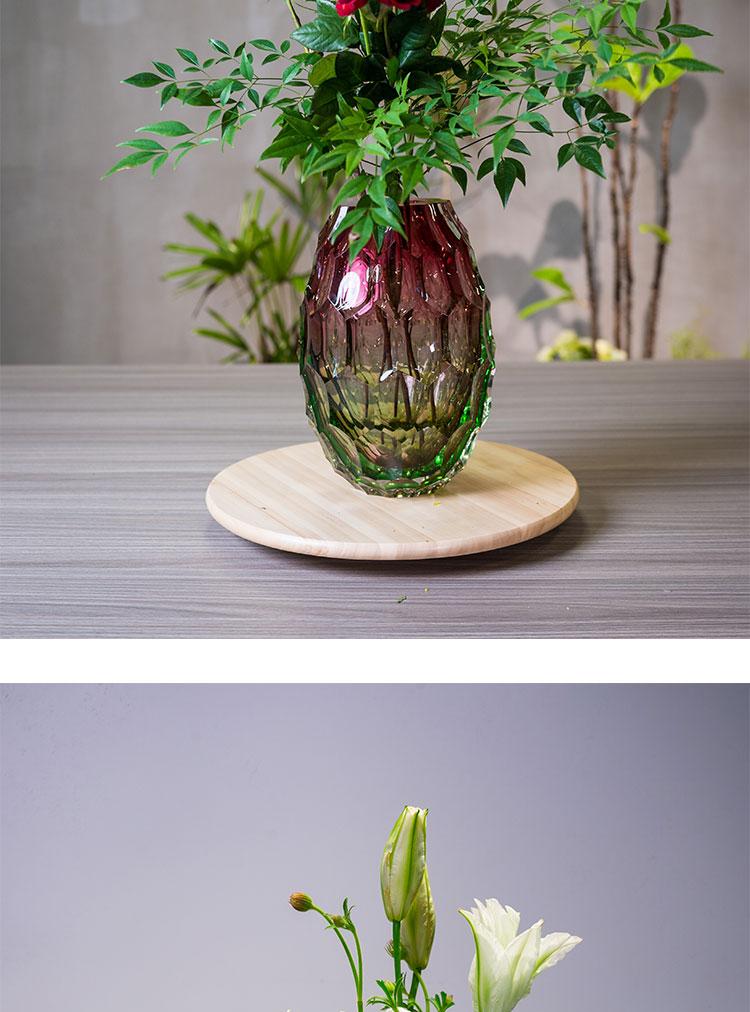 Murrana | Leap of Dreams — Pink and Green Honeycomb Glass Vase