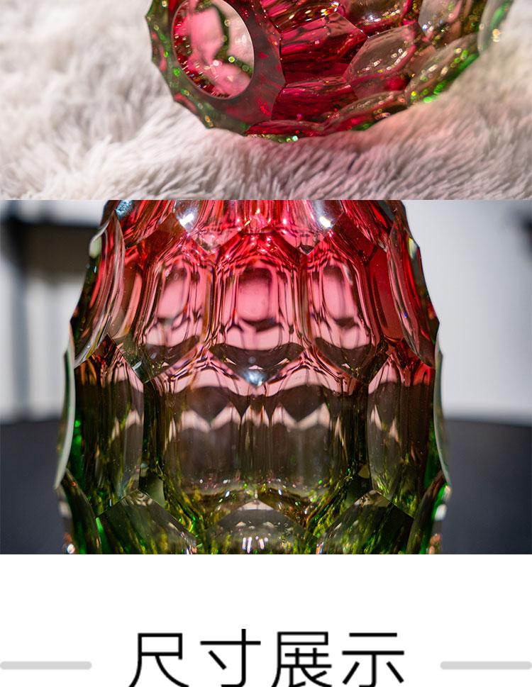 Murrana | Leap of Dreams — Pink and Green Honeycomb Glass Vase