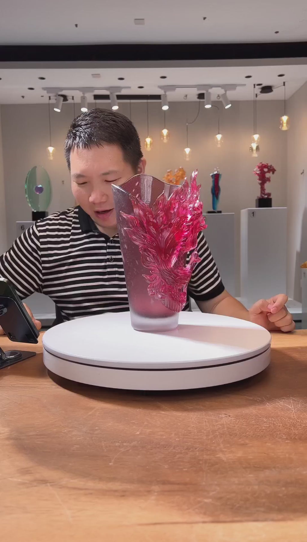 Murrana | Flame Phoenix — Sculptural Glass Vase