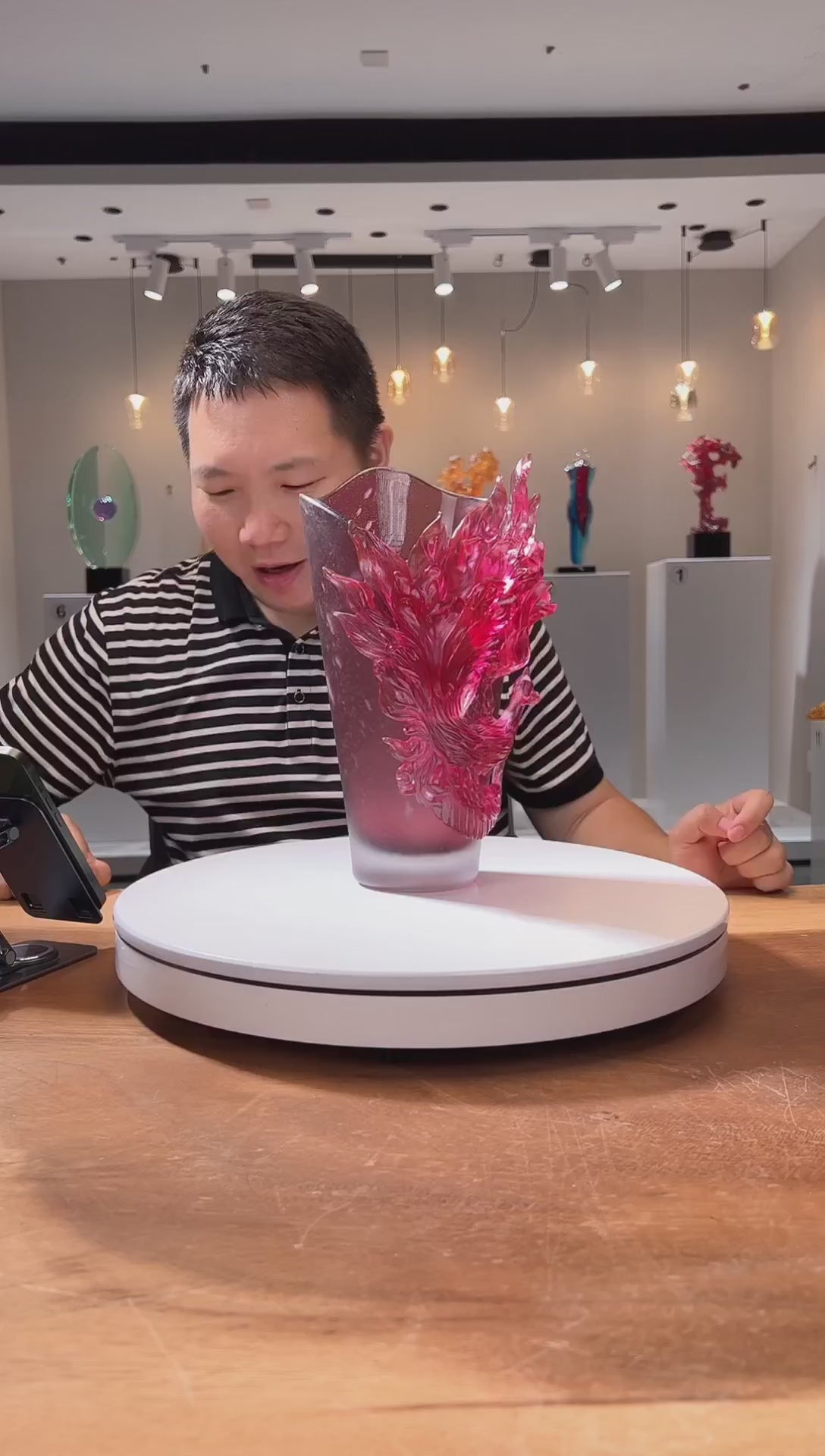 Murrana | Flame Phoenix — Sculptural Glass Vase