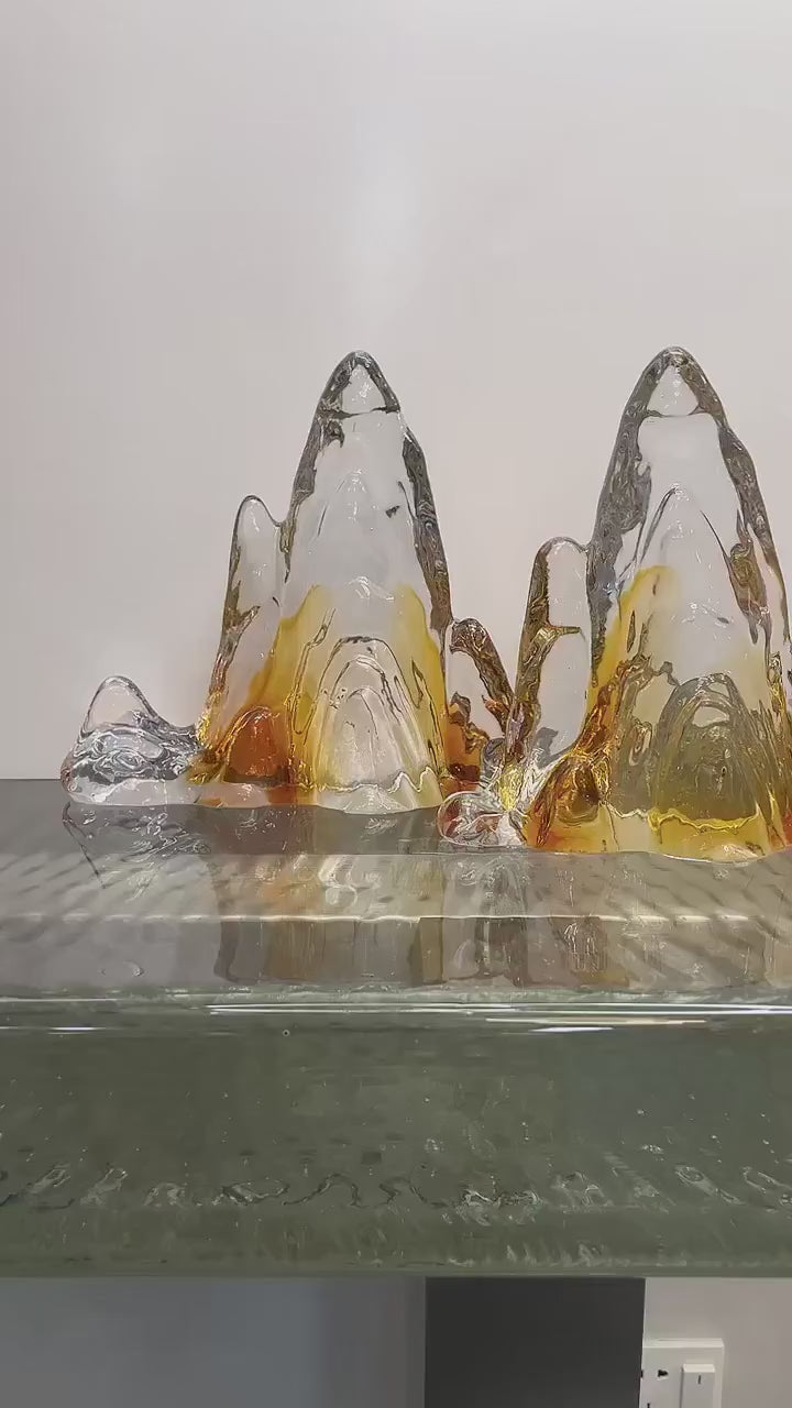 Murrana【Spirit of the Mountains】New Chinese light luxury modernism Italian minimalist handmade crystal glass art ornaments