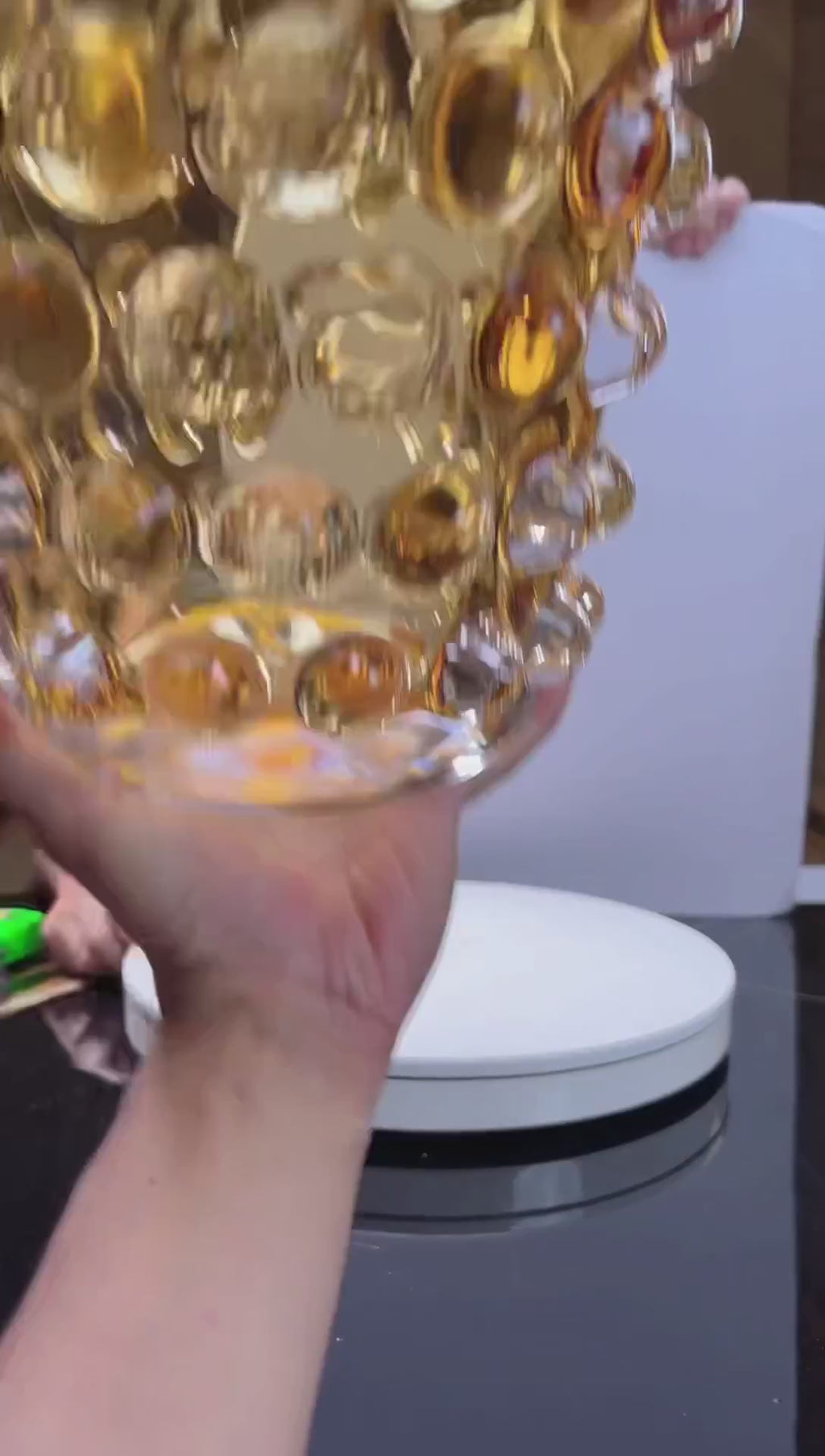 Murrana 【Amber Radiance】 Italian minimalist luxury modernism high-end handmade flower vase