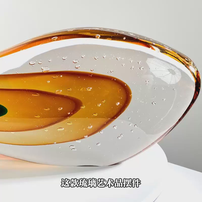 Murrana【Flowing Wings】 Italian minimalist luxury high-end pure handmade glass new Chinese style art ornaments
