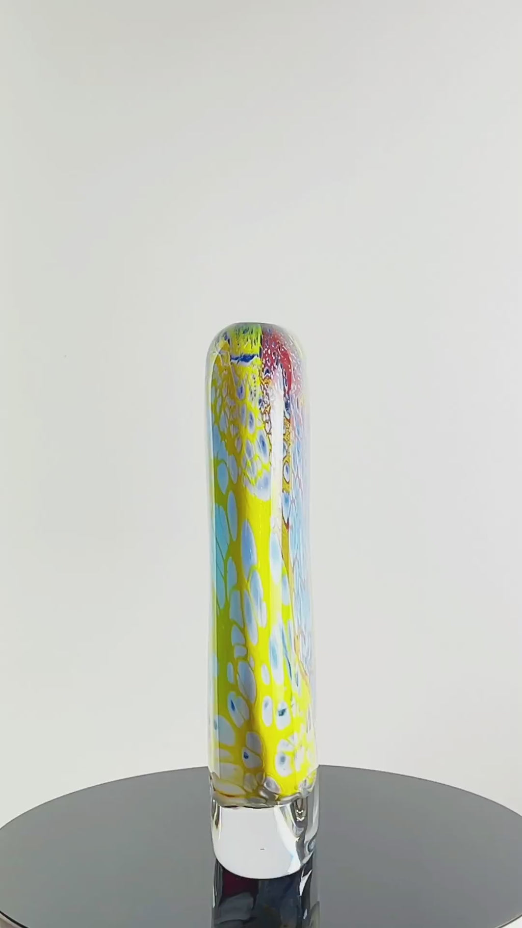 Murrana【Dance of Colors】 Italian minimalist modern luxury pure handmade crystal glass art flower vase