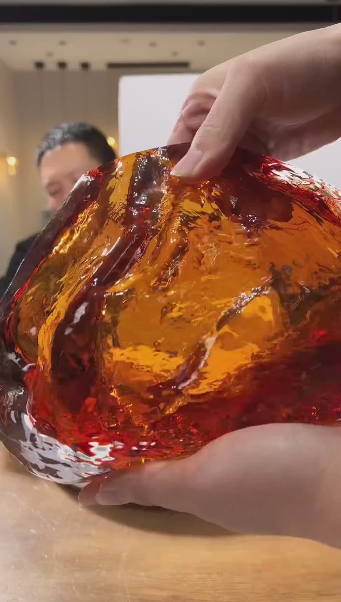Murrana【Stone of Light】Italian Light Luxury Art Handmade Crystal Glass Ornaments